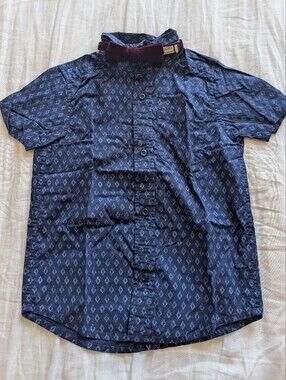 The Children's Place Navy Diamond-Print Button Down Shirt